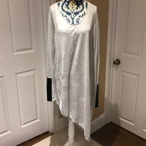 Reitmans asymmetrical vegan leather Cuff Top